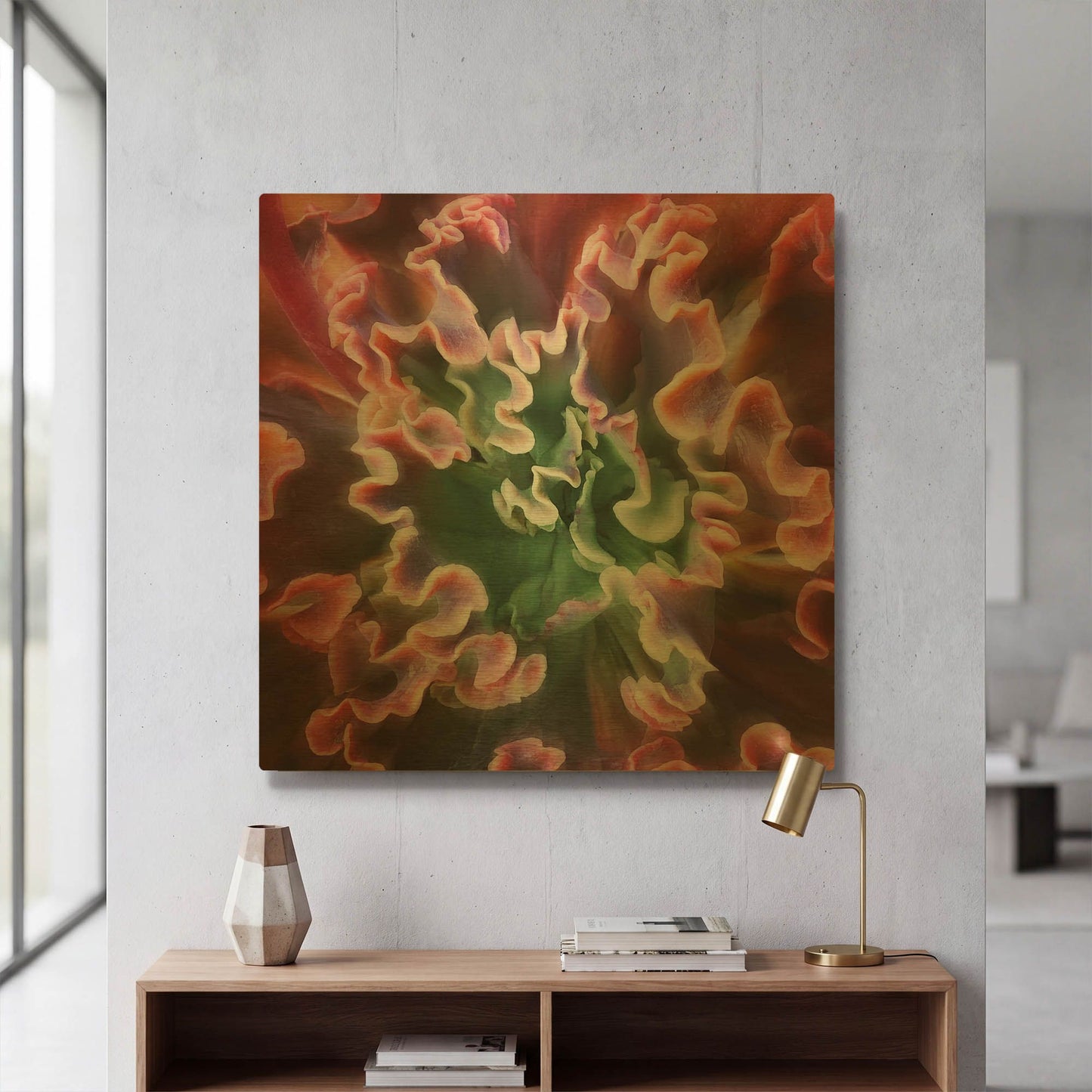 'Rippled Edges' By Jan Bell Gold Metal Wall Art