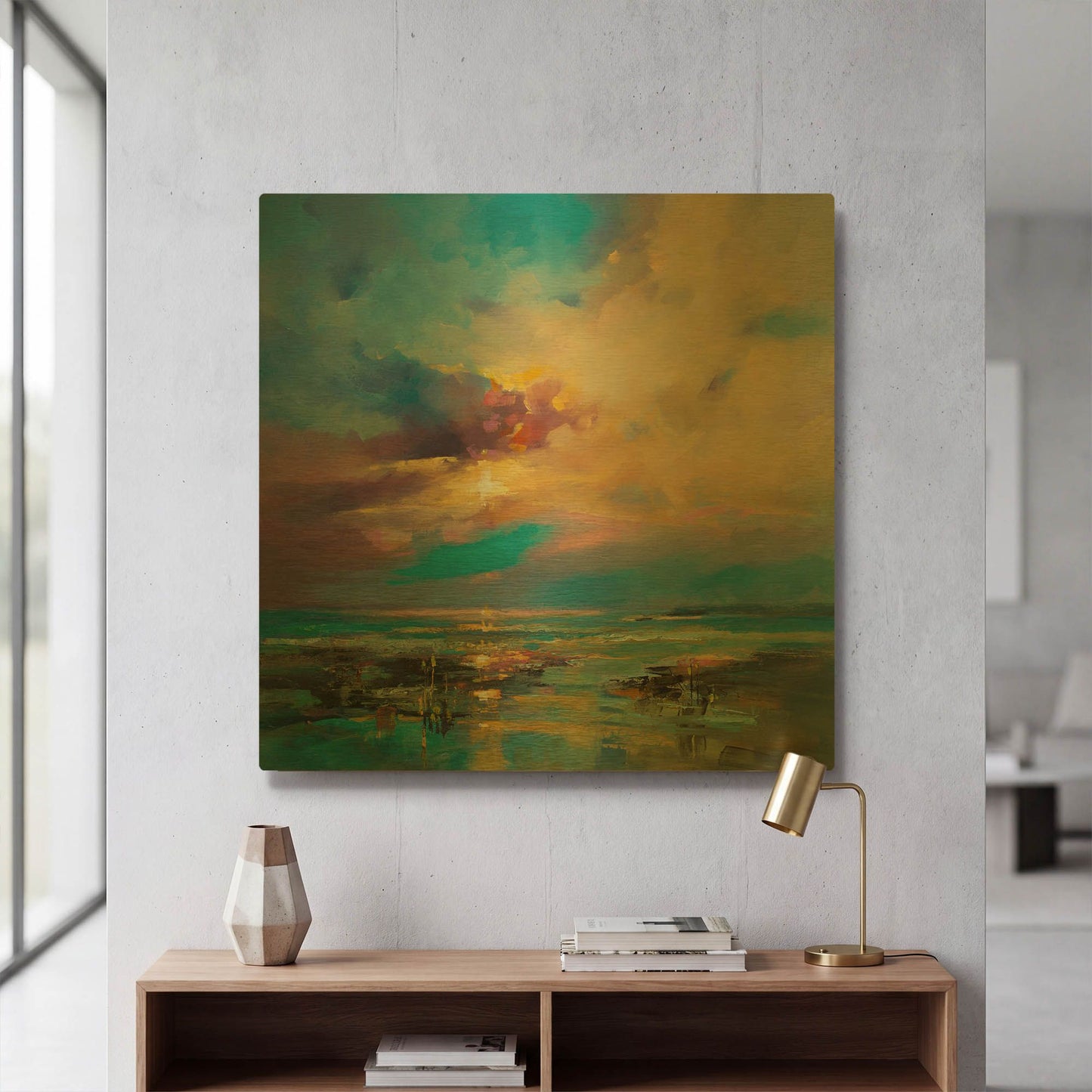 'Before Nightfall' By Kasia Bruniany Gold Metal Wall Art