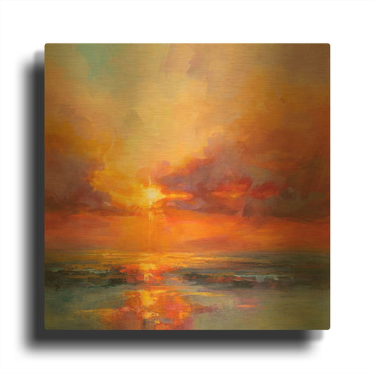 'Evening Sparkle' By Kasia Bruniany Gold Metal Wall Art