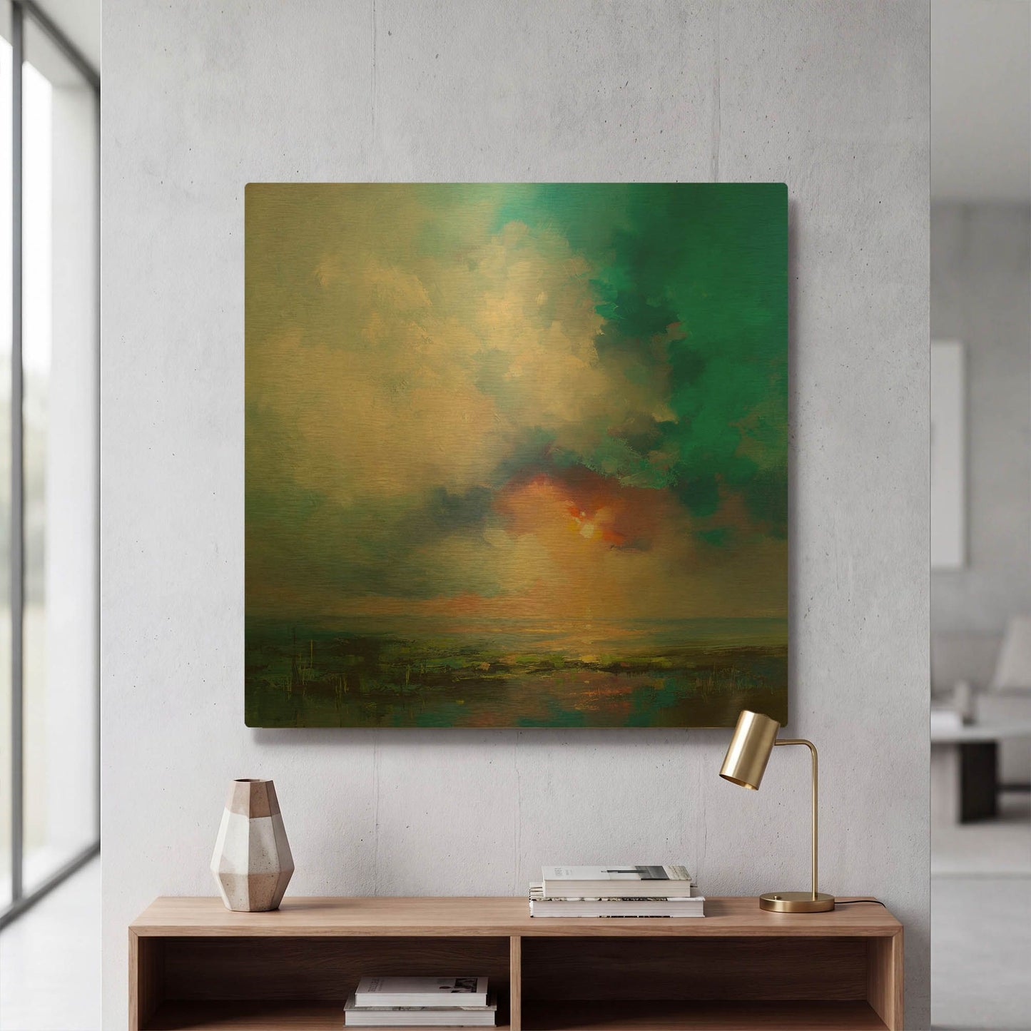 'Morning Mist' By Kasia Bruniany Gold Metal Wall Art
