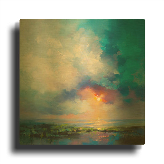 'Morning Mist' By Kasia Bruniany Gold Metal Wall Art
