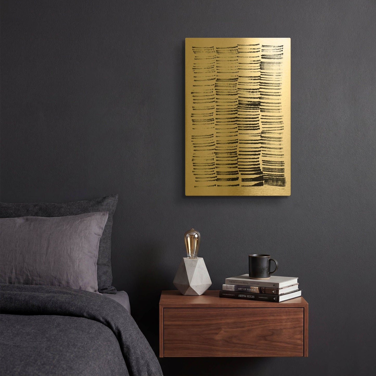 'City Spaces 1' By Lesia Binkin Gold Metal Wall Art