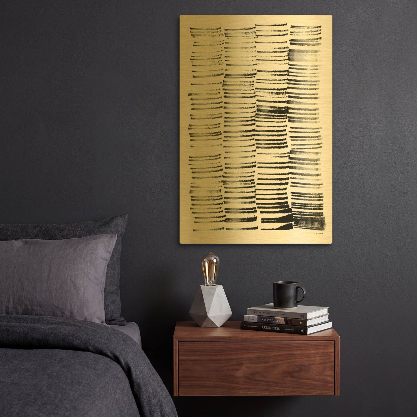 'City Spaces 1' By Lesia Binkin Gold Metal Wall Art