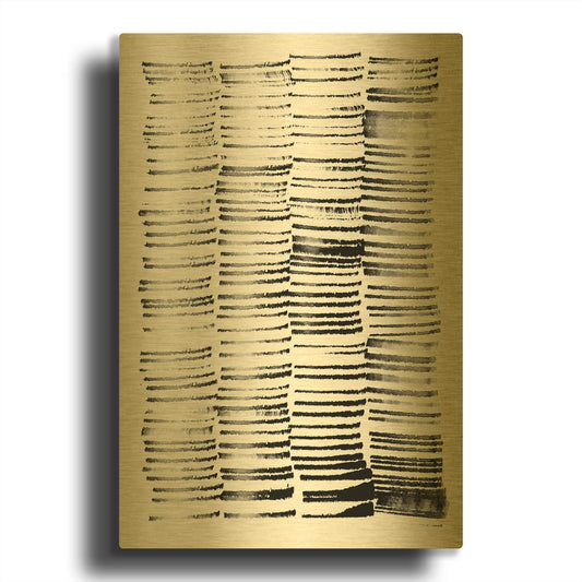 'City Spaces 1' By Lesia Binkin Gold Metal Wall Art