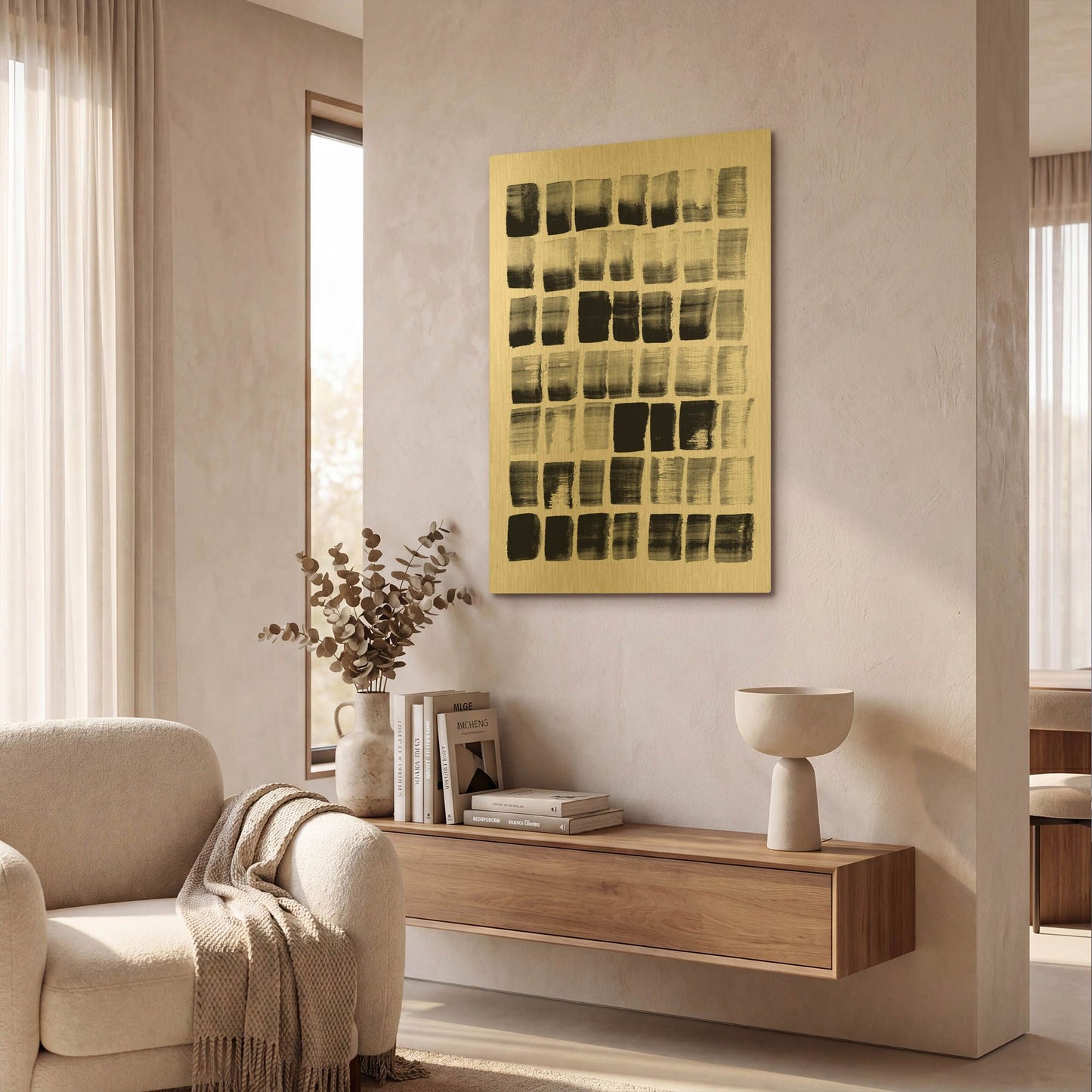 'City Spaces 2' By Lesia Binkin Gold Metal Wall Art
