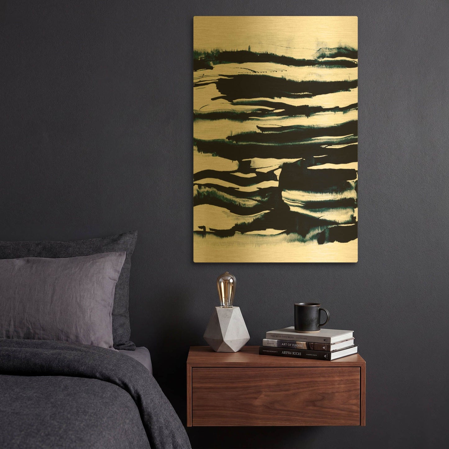 'City Spaces 3' By Lesia Binkin Gold Metal Wall Art