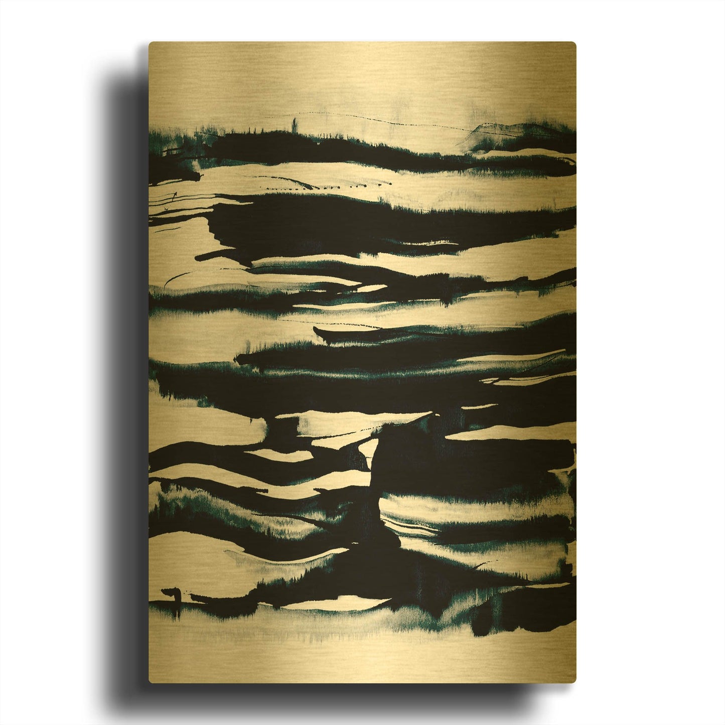 'City Spaces 3' By Lesia Binkin Gold Metal Wall Art