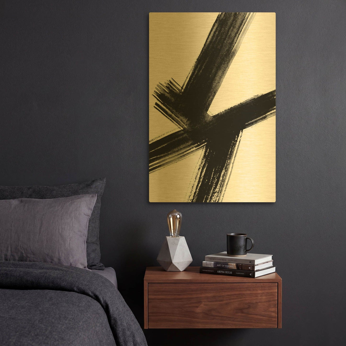 'Urban 1' By Lesia Binkin Gold Metal Wall Art