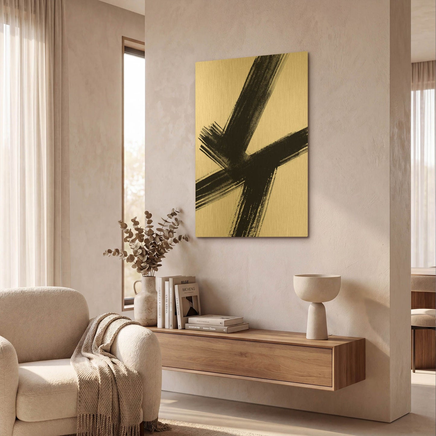 'Urban 1' By Lesia Binkin Gold Metal Wall Art