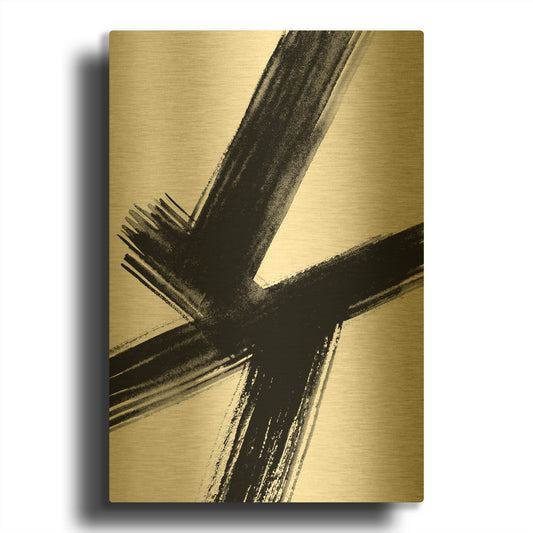 'Urban 1' By Lesia Binkin Gold Metal Wall Art