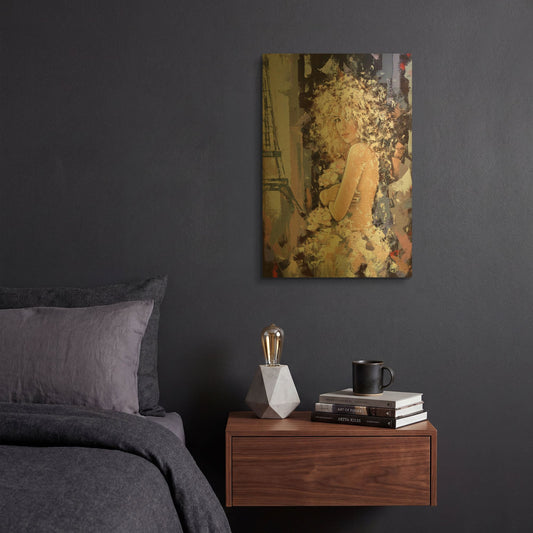 'Aromas of Paris' By Alexander Gunin Gold Metal Wall Art