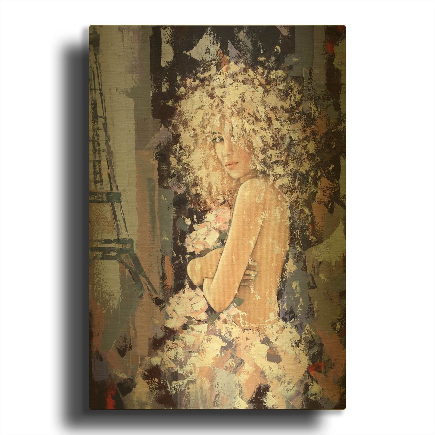 'Aromas of Paris' By Alexander Gunin Gold Metal Wall Art