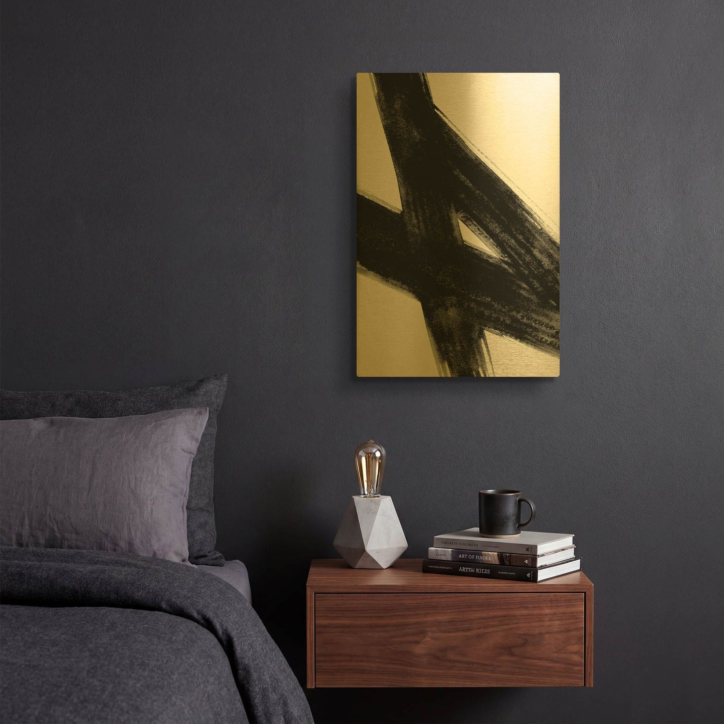 'Urban 2' By Lesia Binkin Gold Metal Wall Art