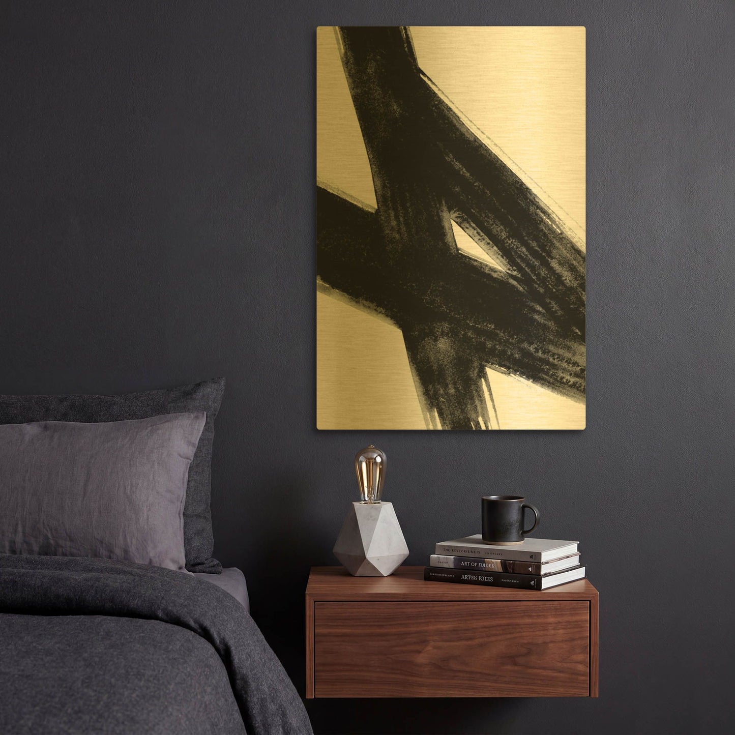 'Urban 2' By Lesia Binkin Gold Metal Wall Art