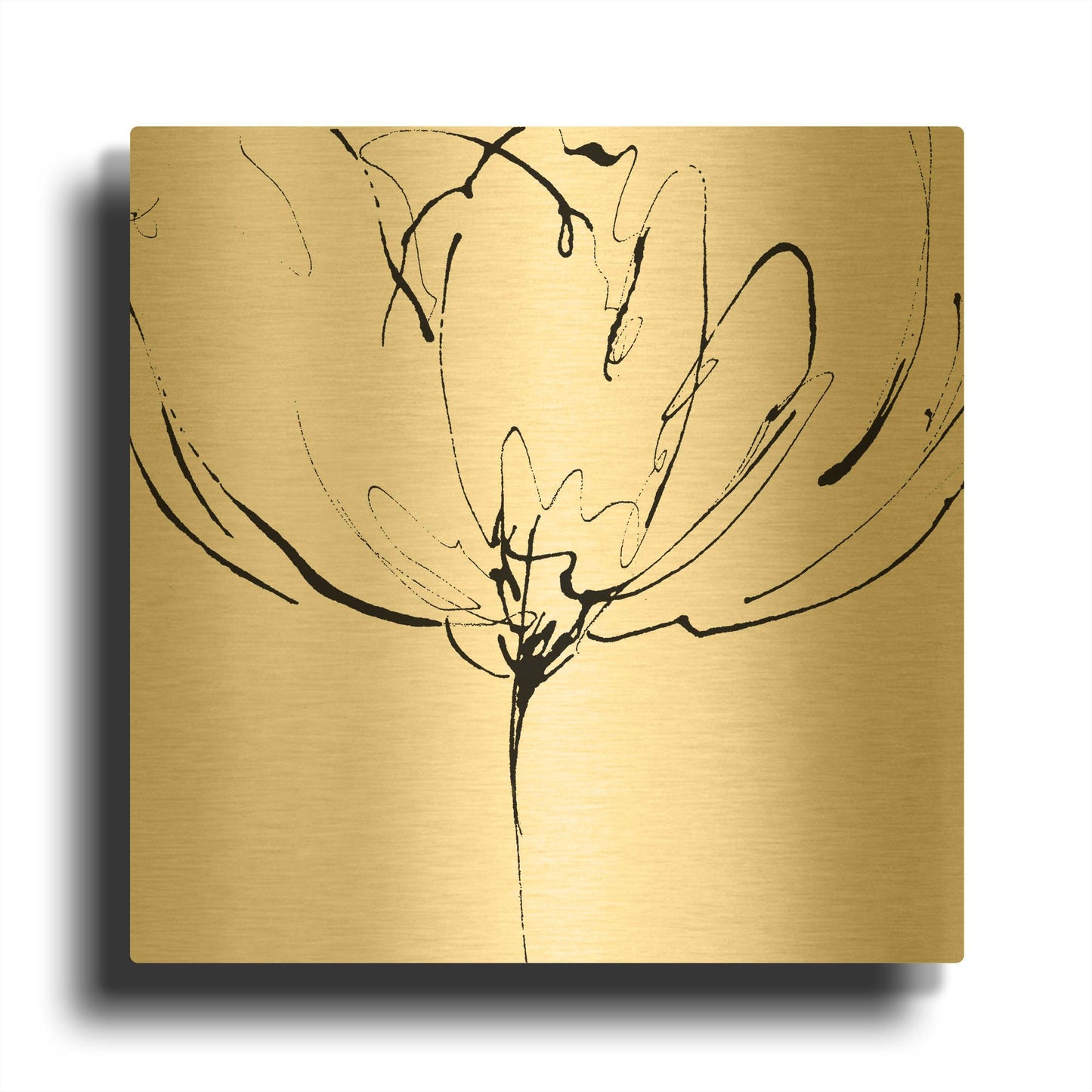 'Whisper 2' By Lesia Binkin Gold Metal Wall Art