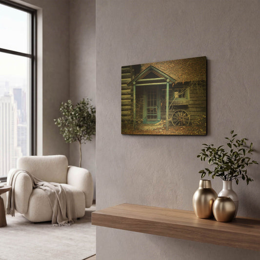 'Door to the Past' By Michael Broom Gold Metal Wall Art
