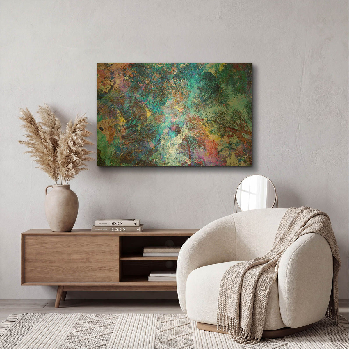 'Dreaming up to the Trees' By Michael Broom Gold Metal Wall Art