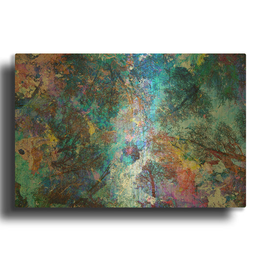 'Dreaming up to the Trees' By Michael Broom Gold Metal Wall Art