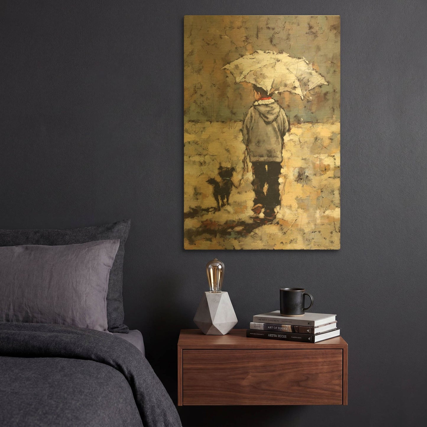 'Autumn Beach' By Alexander Gunin Gold Metal Wall Art