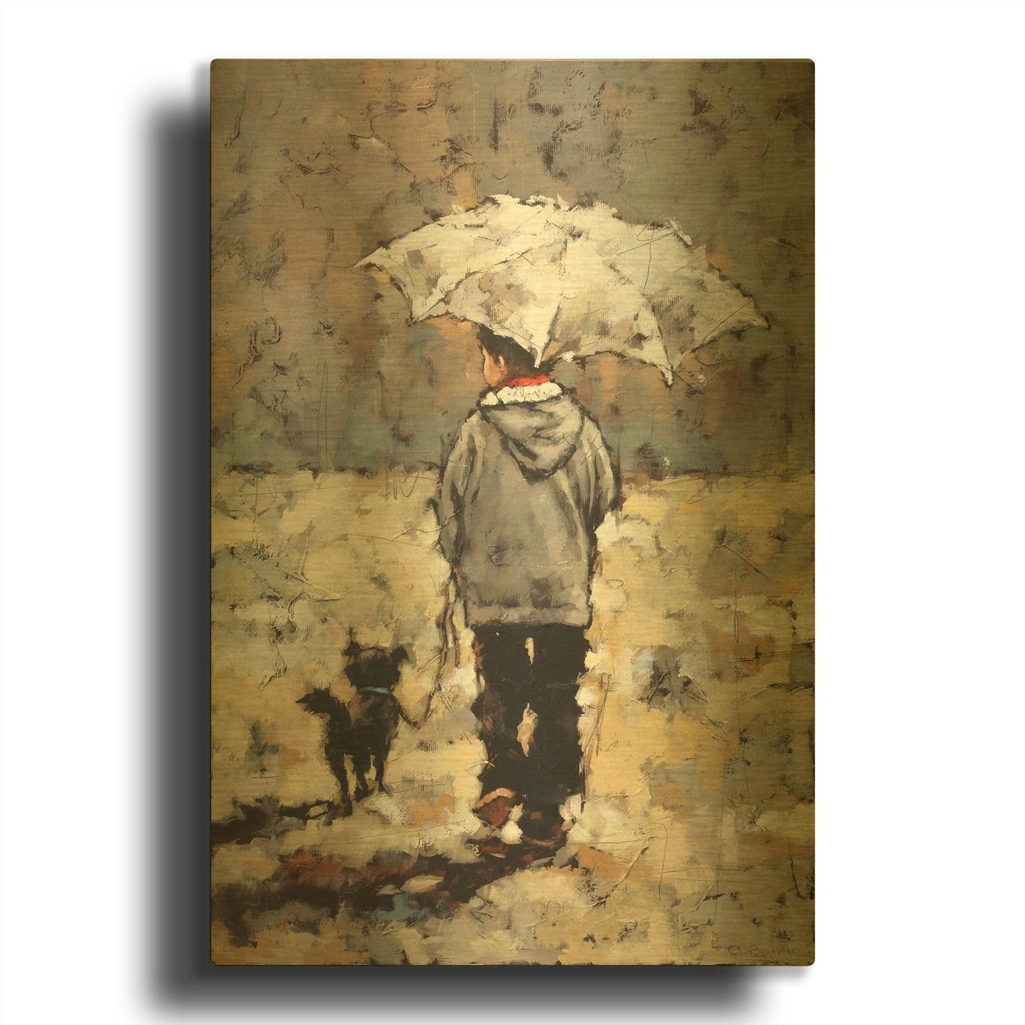 'Autumn Beach' By Alexander Gunin Gold Metal Wall Art