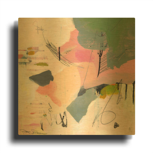 'Sylvan Zephyr No. 1' By Pamela Beer Gold Metal Wall Art