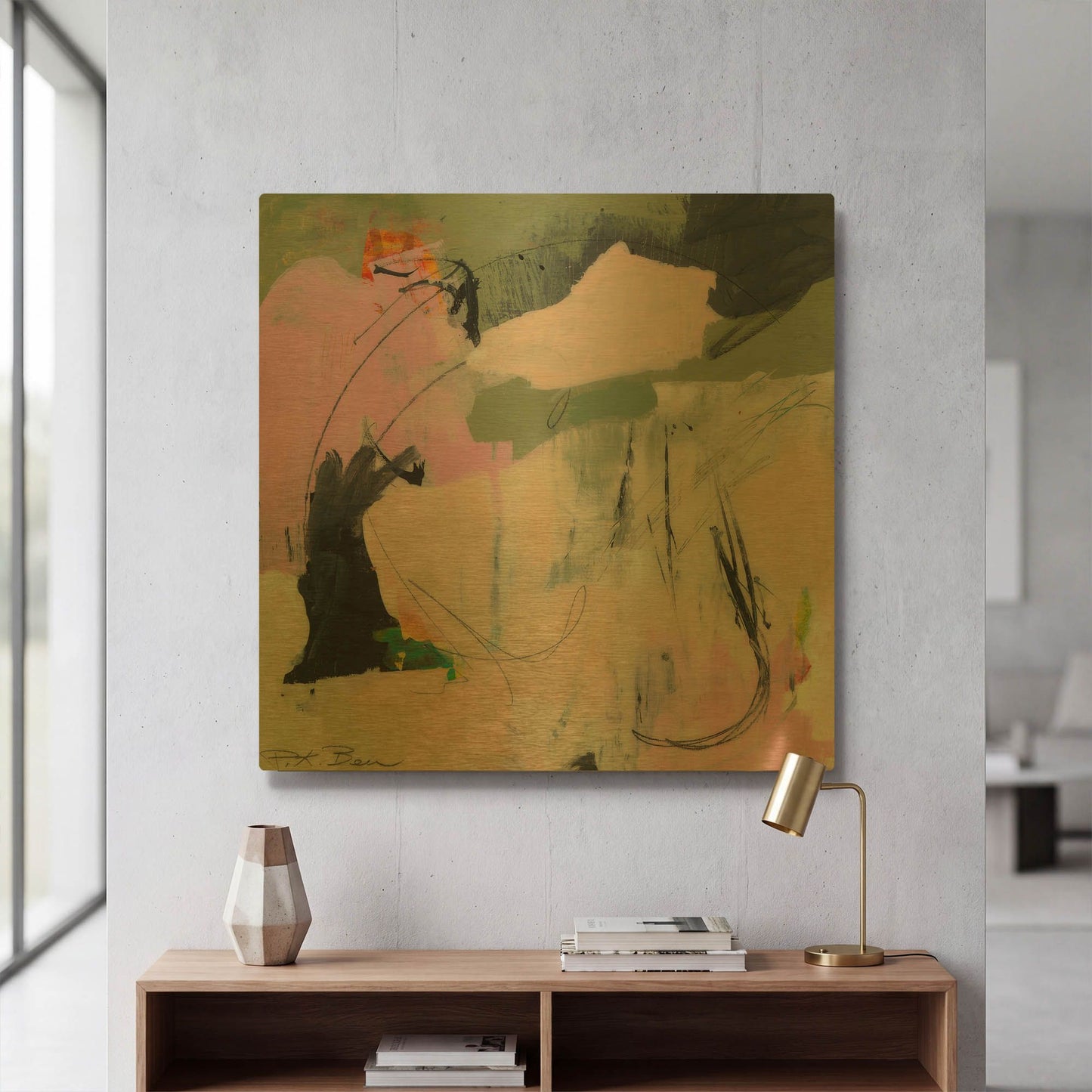 'Sylvan Zephyr No. 2' By Pamela Beer Gold Metal Wall Art