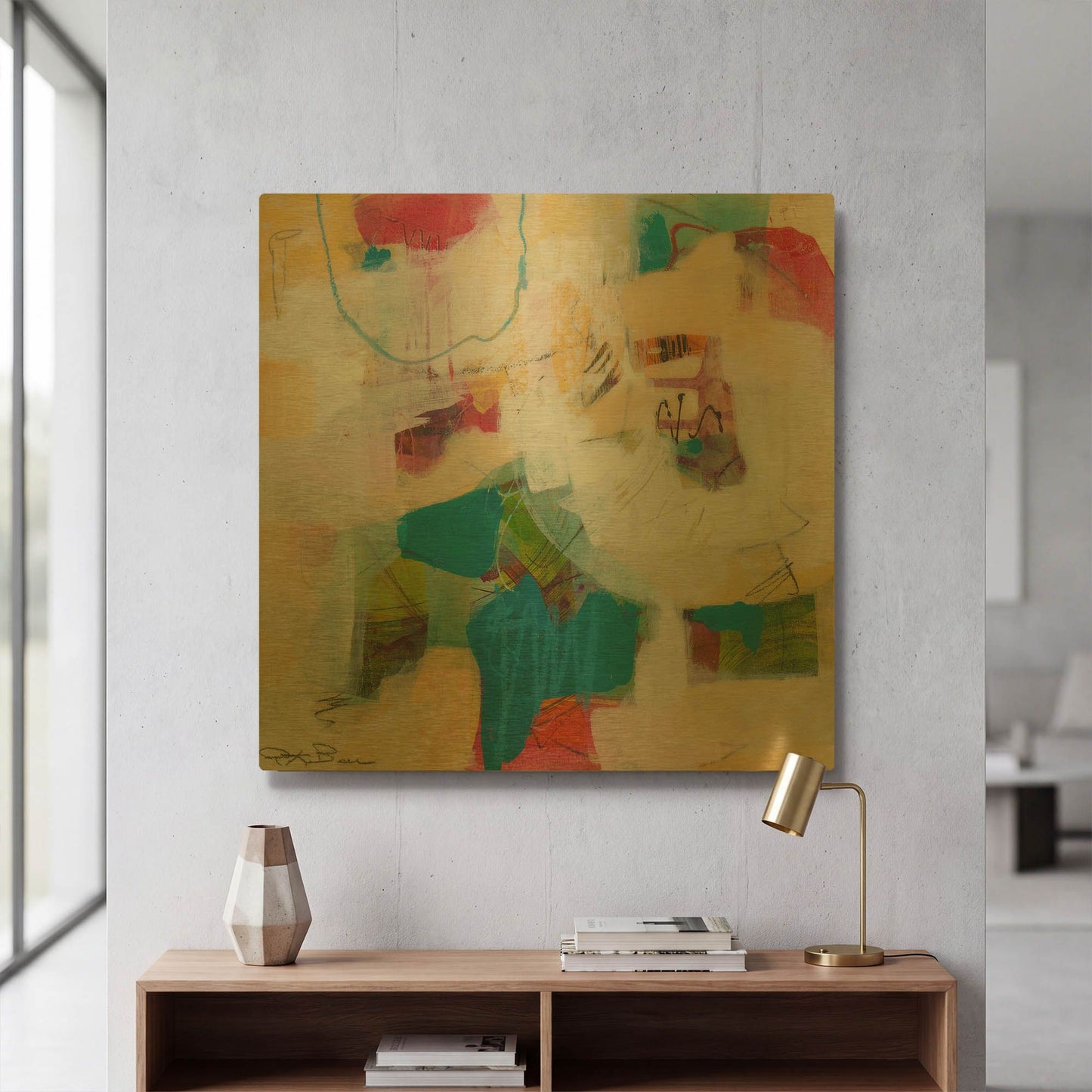 'Oide 1' By Pamela Beer Gold Metal Wall Art