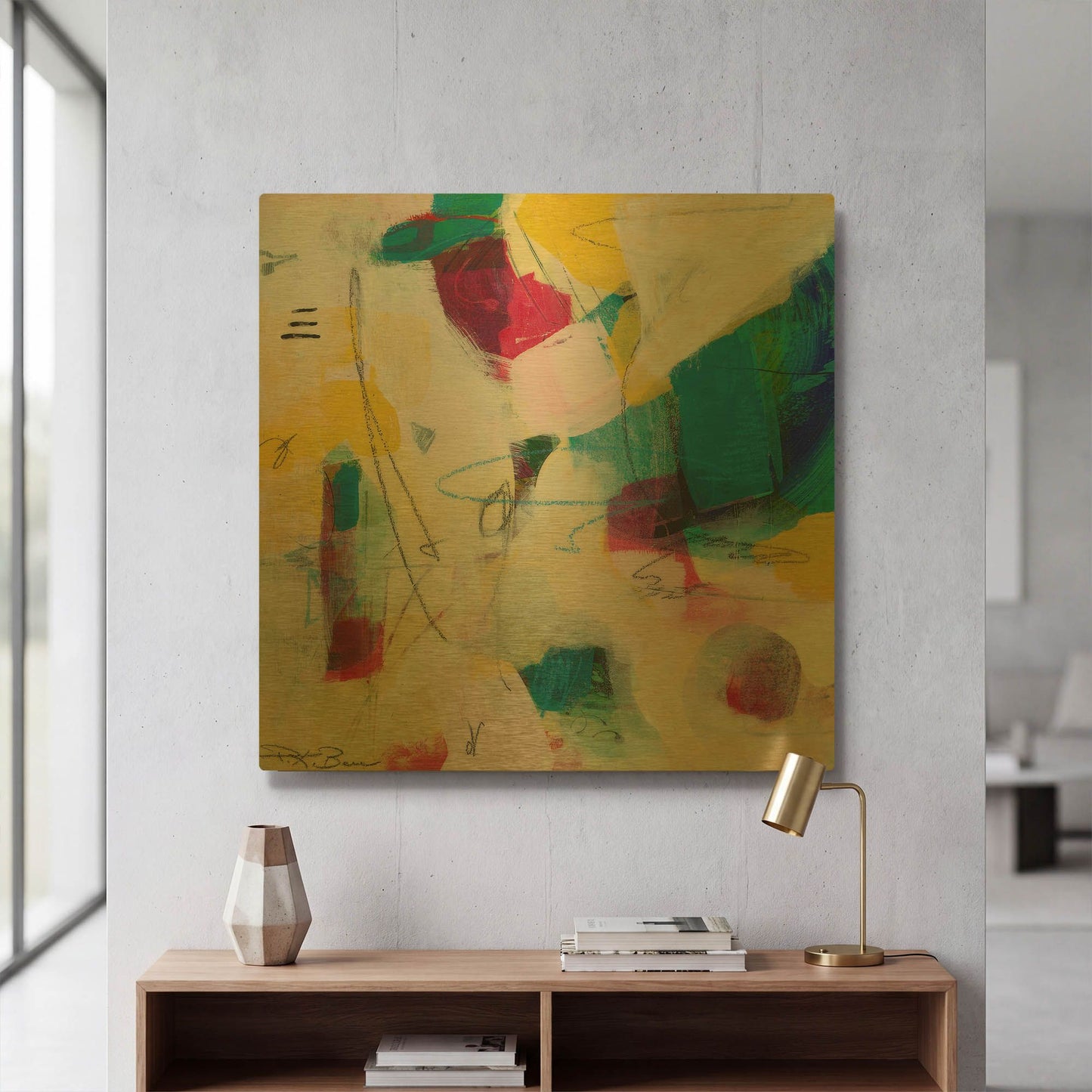 'Oide 3' By Pamela Beer Gold Metal Wall Art