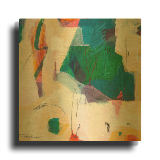 'Oide 4' By Pamela Beer Gold Metal Wall Art
