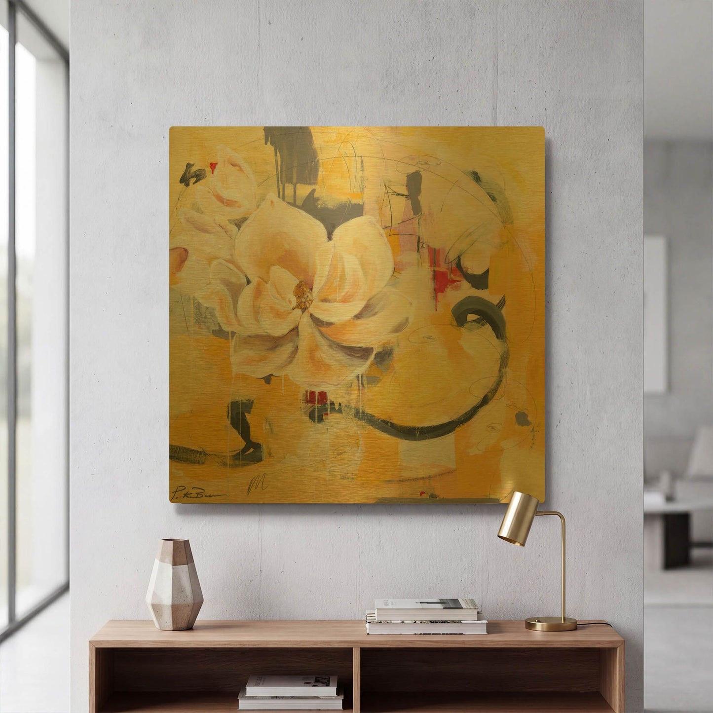 'Southern Charm' By Pamela Beer Gold Metal Wall Art