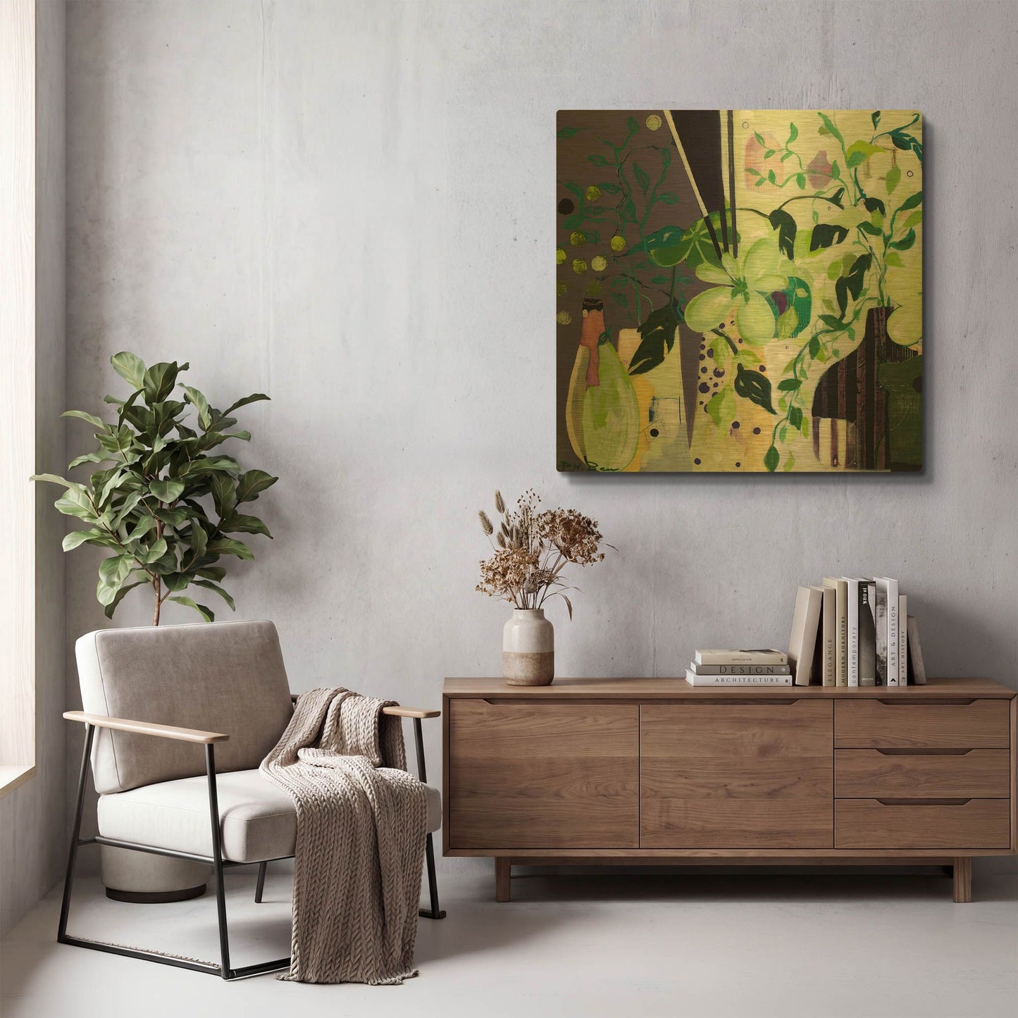 'Constance' By Pamela Beer Gold Metal Wall Art
