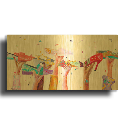 'We Stand Together' By Pamela Beer Gold Metal Wall Art