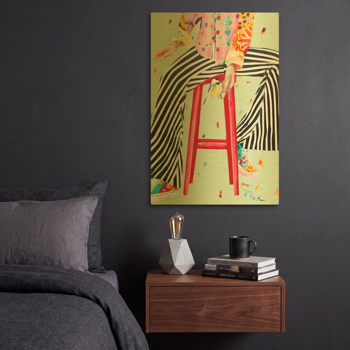 'The Storyteller' By Pamela Beer Gold Metal Wall Art