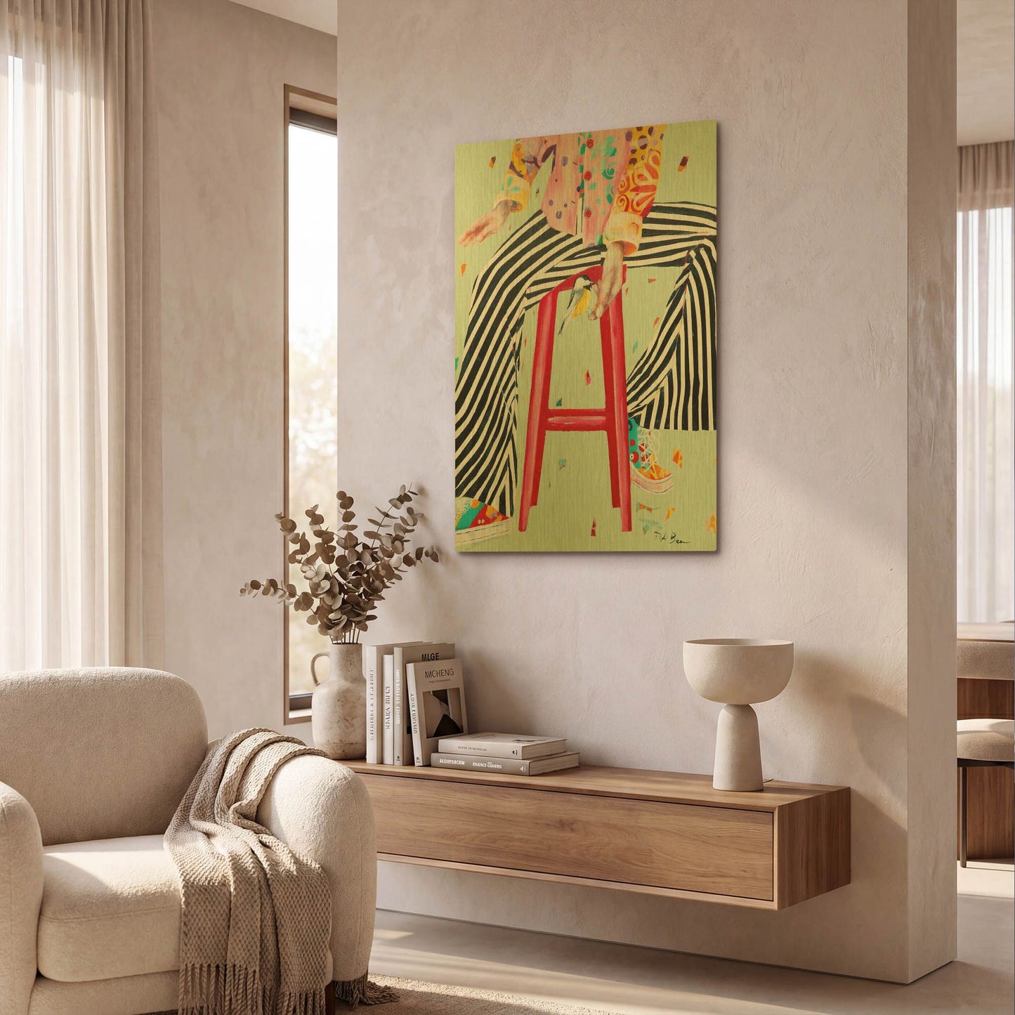 'The Storyteller' By Pamela Beer Gold Metal Wall Art