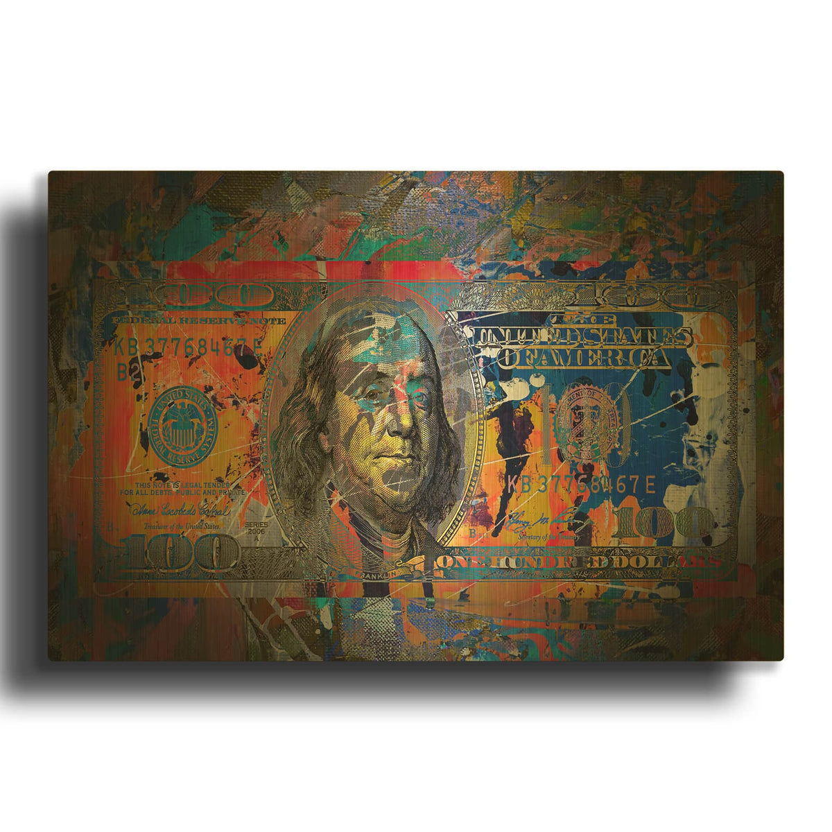 'Benjamin' By Epic Portfolio Gold Metal Wall Art