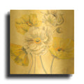 'Gold And White Contemporary Poppies I' By Carol Rowan Gold Metal Wall Art