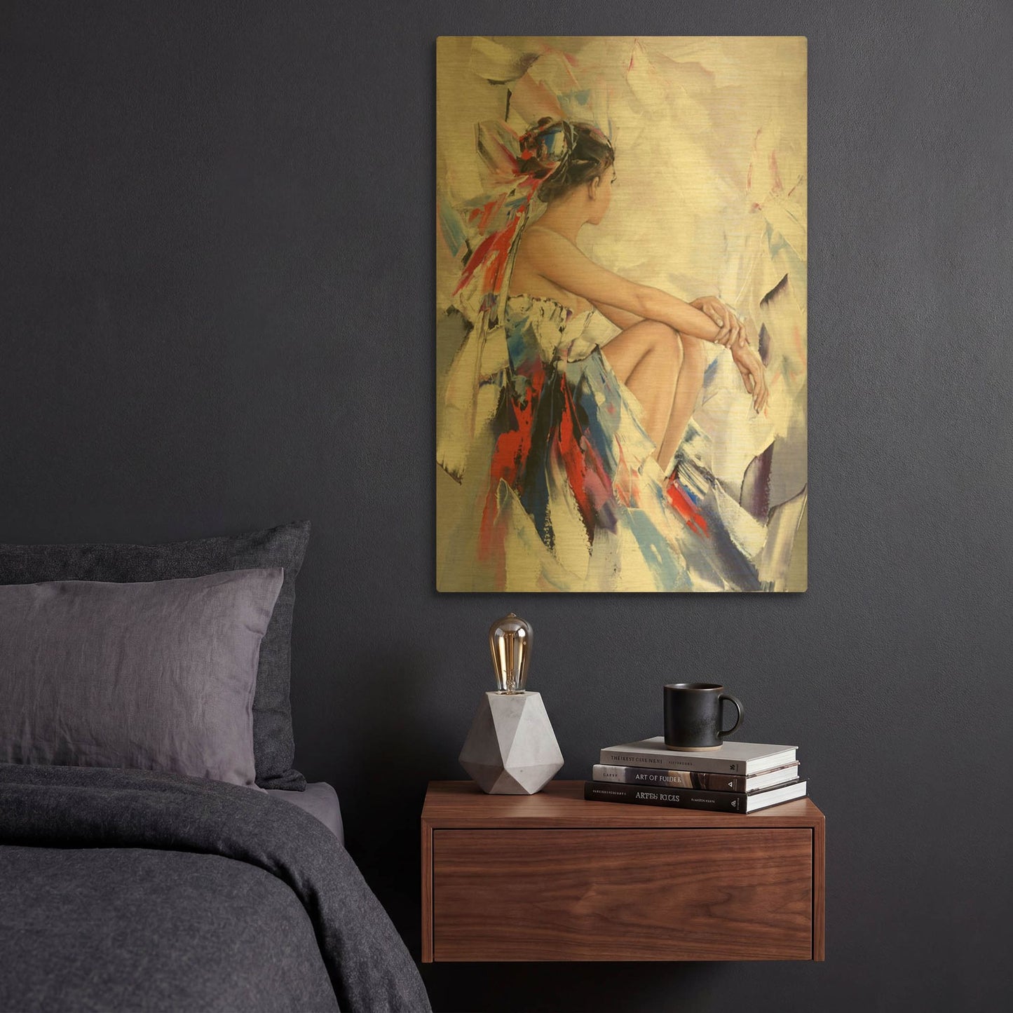 'Behind The Mirror 3' By Alexander Gunin Gold Metal Wall Art