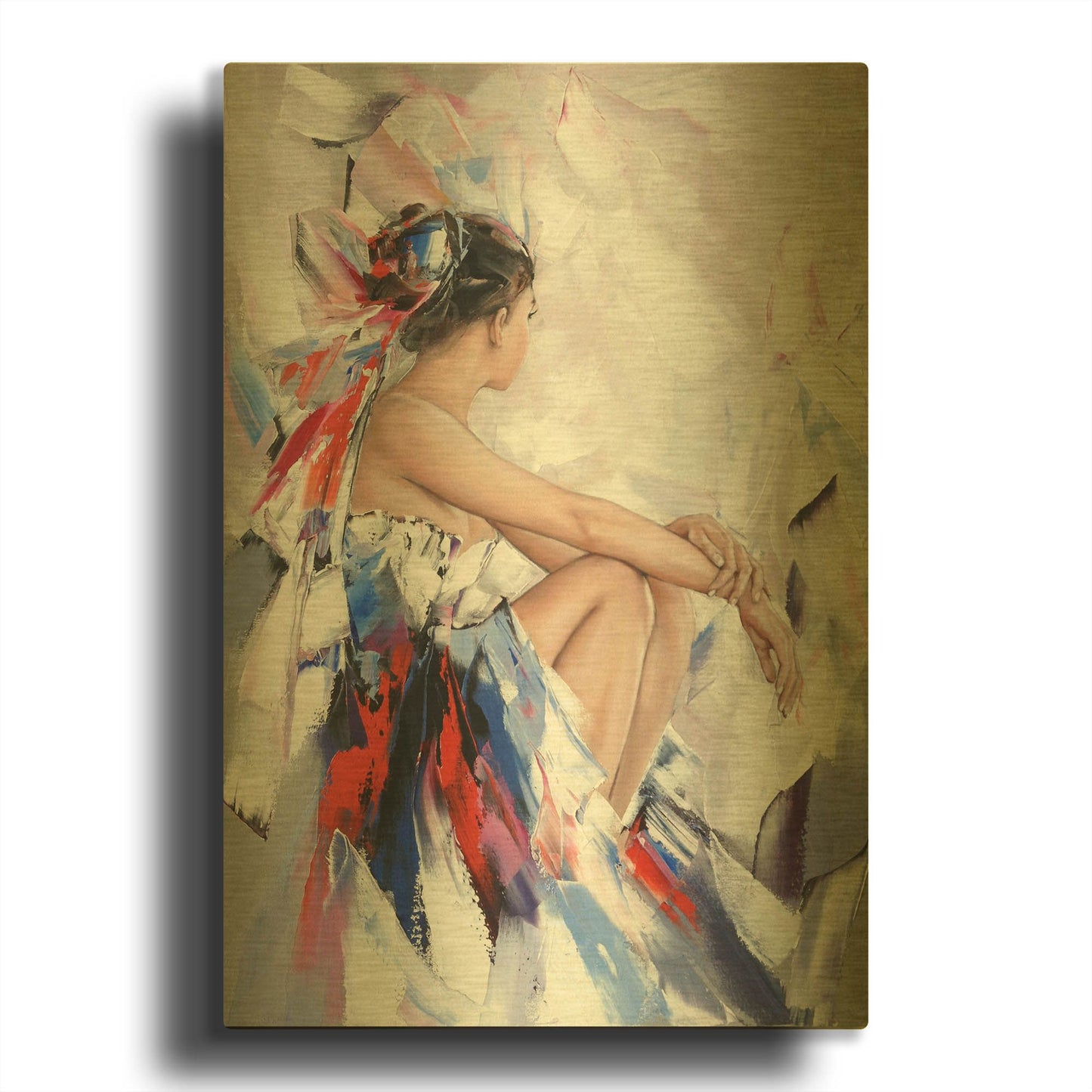 'Behind The Mirror 3' By Alexander Gunin Gold Metal Wall Art