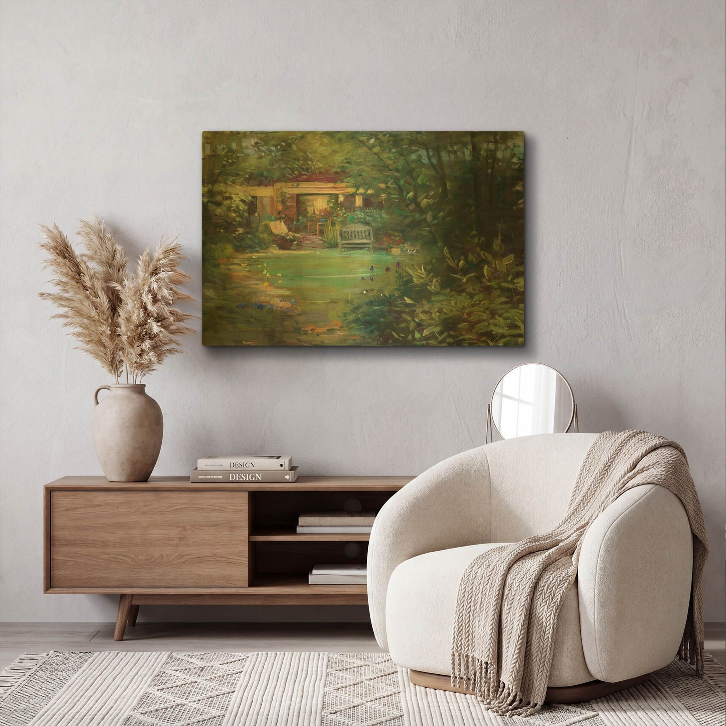 'Garden Retreat' By Carol Rowan Gold Metal Wall Art