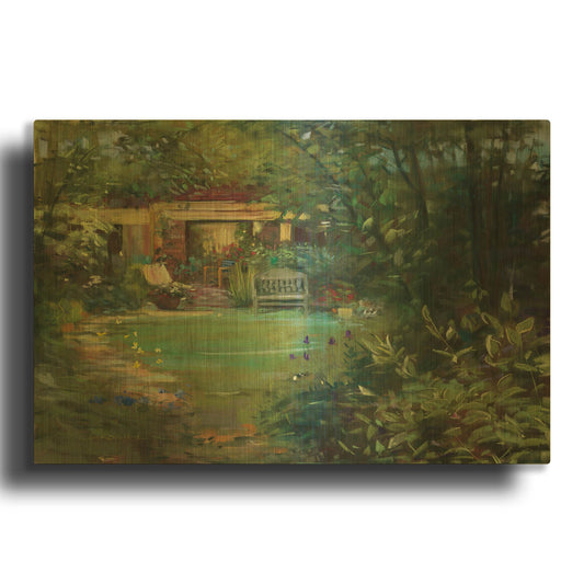 'Garden Retreat' By Carol Rowan Gold Metal Wall Art