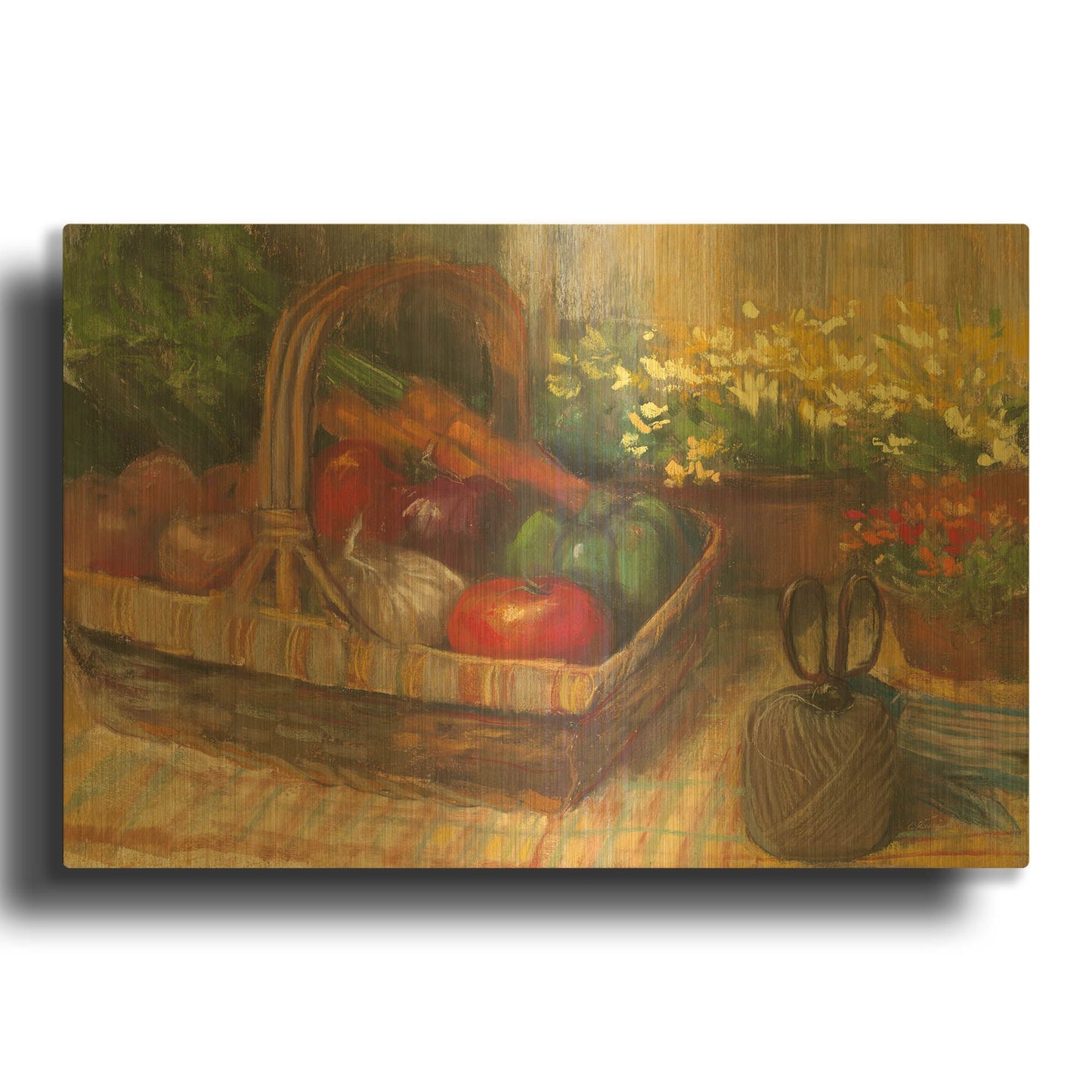 'Summer Produce' By Carol Rowan Gold Metal Wall Art