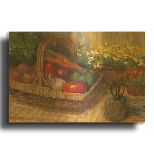 'Summer Produce' By Carol Rowan Gold Metal Wall Art