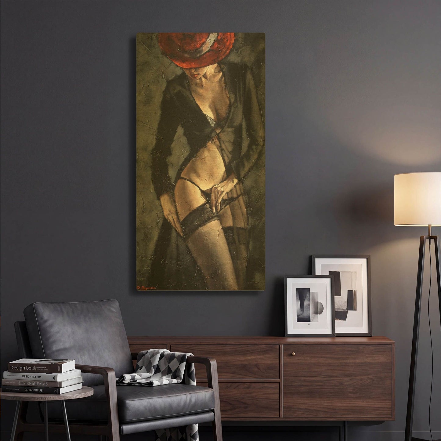 'Reina' By Alexander Gunin Gold Metal Wall Art