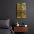 'Pansies In Wire Basket' By Carol Rowan Gold Metal Wall Art