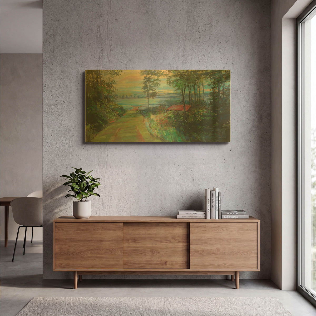 'Collins Lake' By Carol Rowan Gold Metal Wall Art
