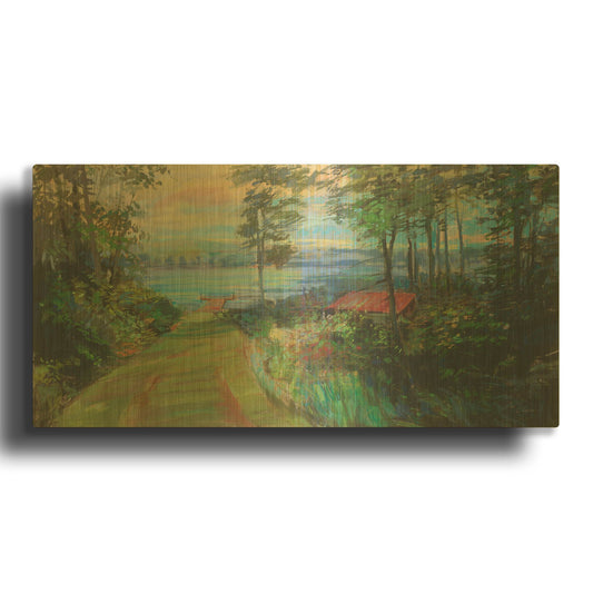 'Collins Lake' By Carol Rowan Gold Metal Wall Art