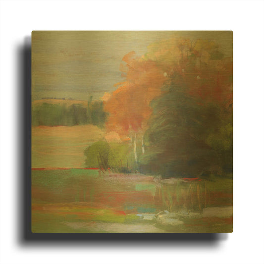 'Abstract Field II' By Carol Rowan Gold Metal Wall Art