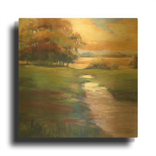 'Out For A Walk' By Carol Rowan Gold Metal Wall Art