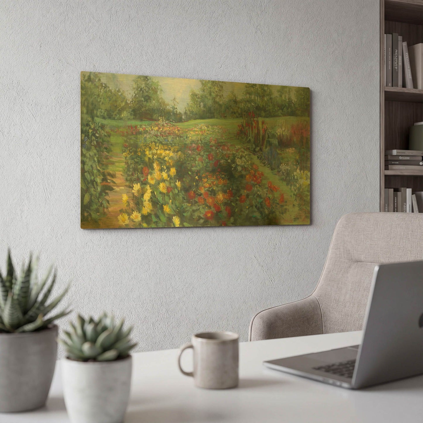 'The Picnic Place' By Carol Rowan Gold Metal Wall Art