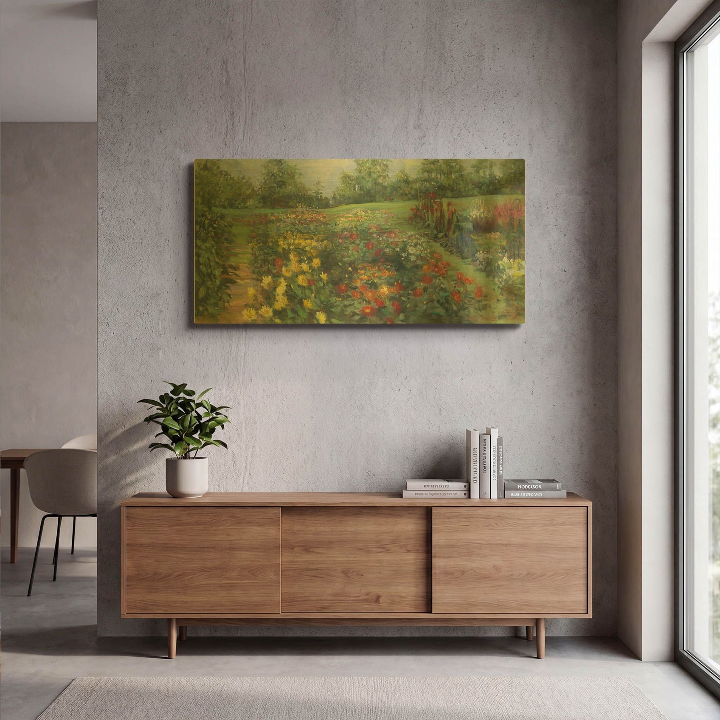 'The Picnic Place' By Carol Rowan Gold Metal Wall Art